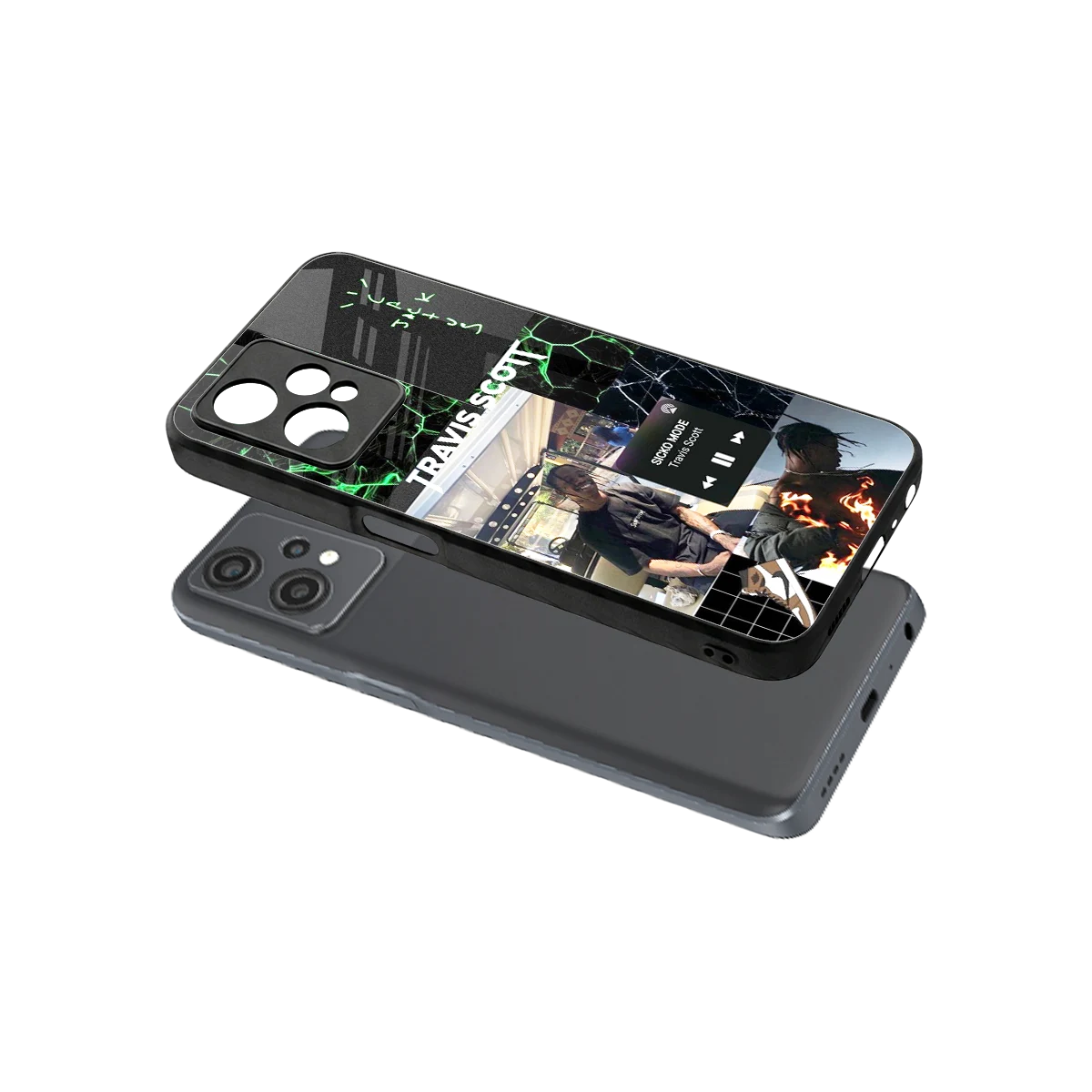 Travis Scott sleek oneplus nord ce 2 lite cover with tempered glass back and TPU edges