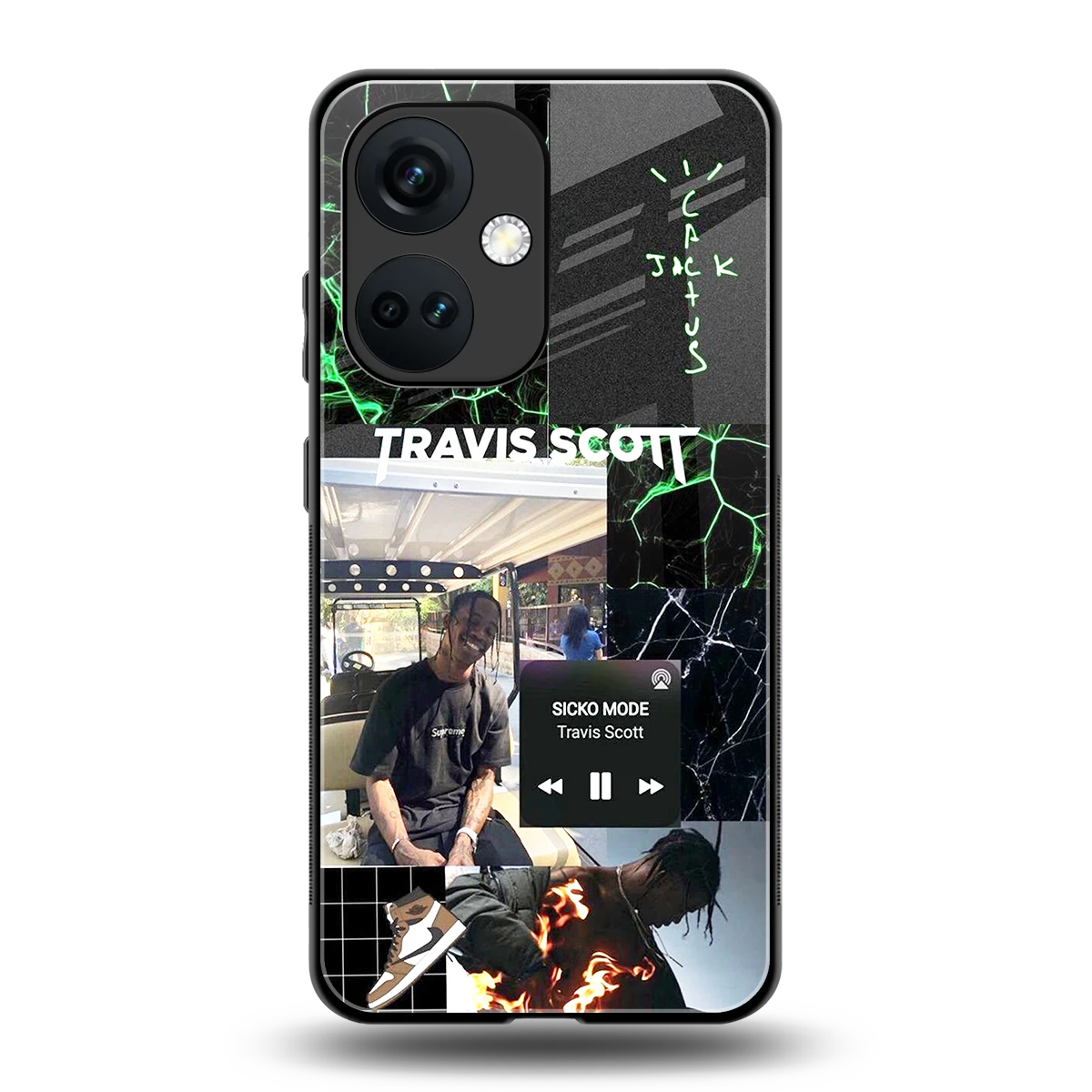 Travis Scott back phone cover | glass case for oneplus nord ce 3