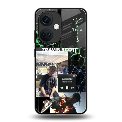 Travis Scott back phone cover | glass case for oneplus nord ce 3