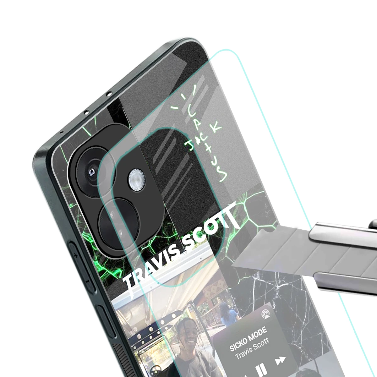 Travis Scott stylish phone case for oneplus nord ce 3 | glossy glass and slim fit