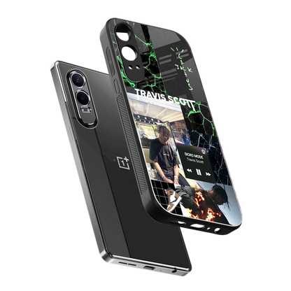 Travis Scott sleek oneplus nord ce 4 lite cover with tempered glass back and TPU edges