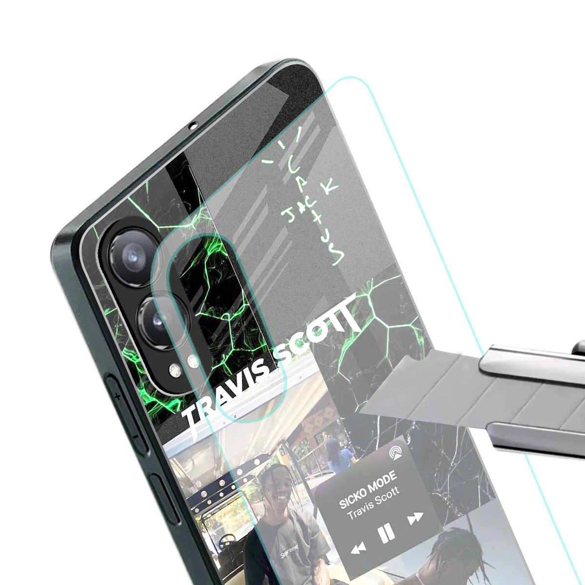 Travis Scott stylish phone case for oneplus nord ce 4 lite | glossy glass and slim fit