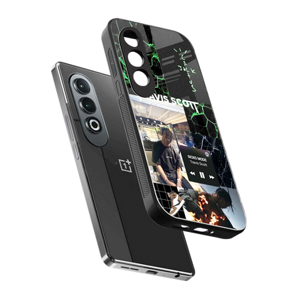 Travis Scott sleek oneplus nord ce 4 cover with tempered glass back and TPU edges