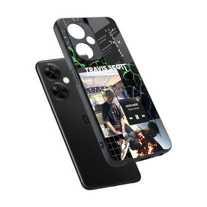 Travis Scott sleek oneplus nord ce 3 lite cover with tempered glass back and TPU edges
