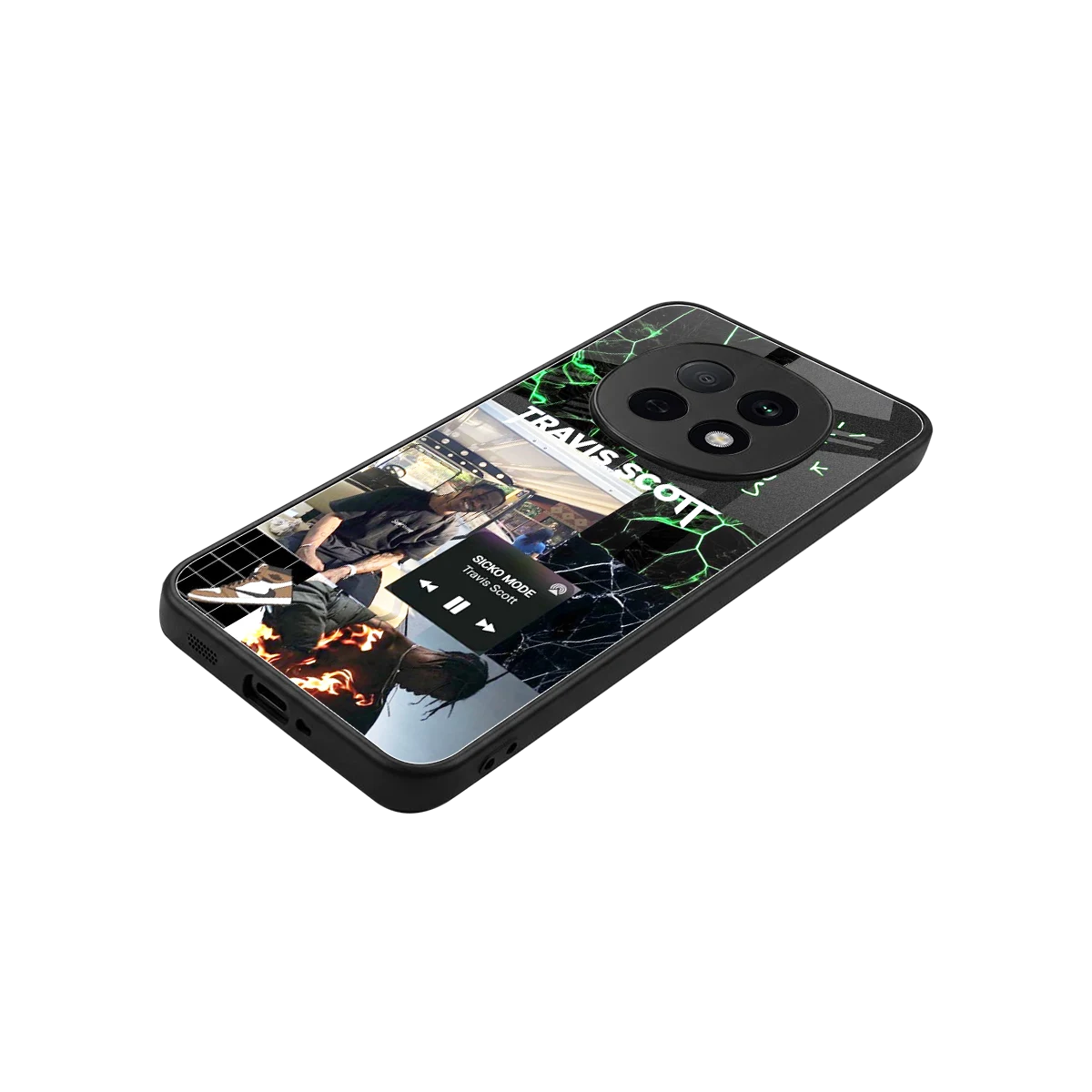 Travis Scott stylish phone case for oppo f29 pro 5g | glossy glass and slim fit