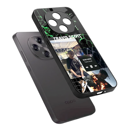 Travis Scott sleek oppo f31 pro 5g cover with tempered glass back and TPU edges