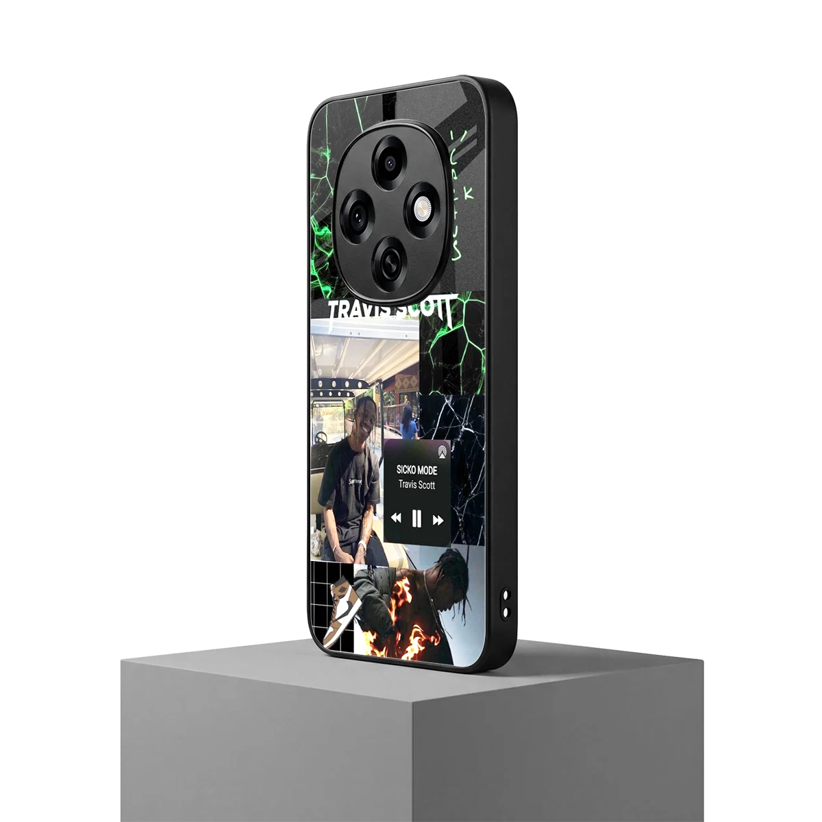 Travis Scott oppo f31 pro 5g mobile cover | shockproof glass phone case