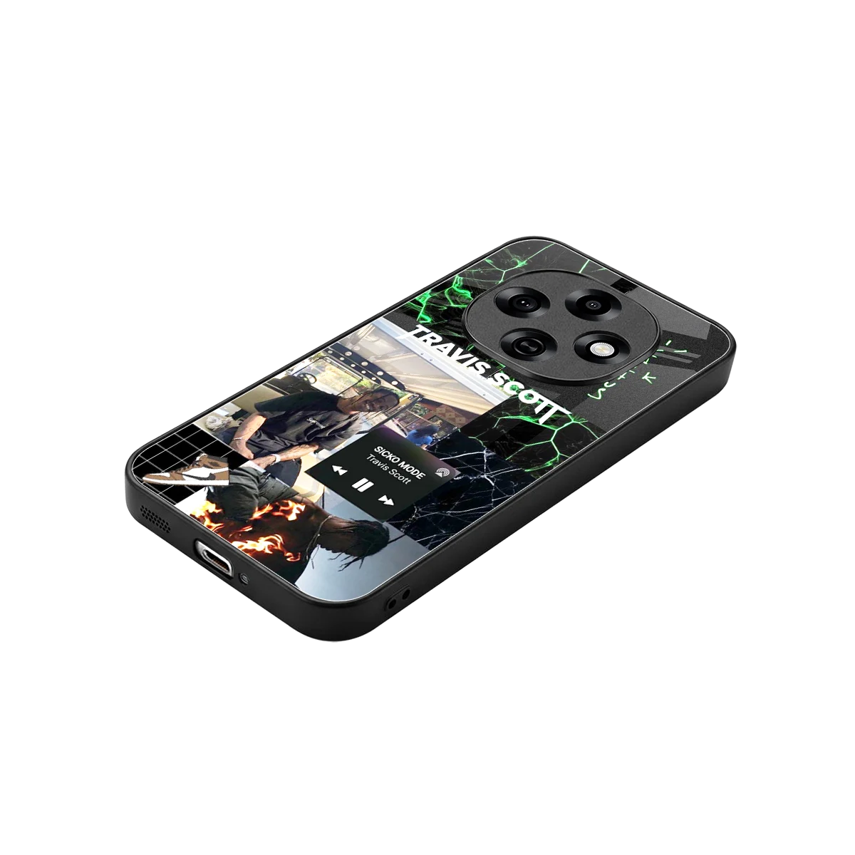 Travis Scott stylish phone case for oppo f31 pro 5g | glossy glass and slim fit