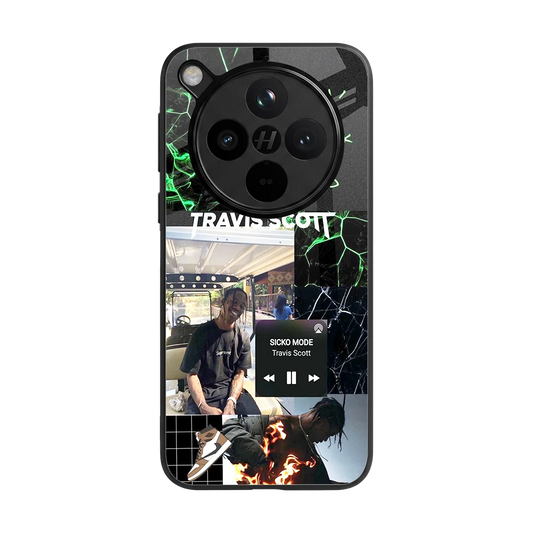 Travis Scott back phone cover | glass case for oppo find x8