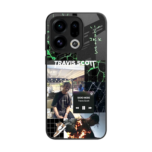 Travis Scott back phone cover | glass case for oppo find x9