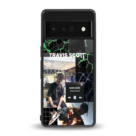 Travis Scott back phone cover | glass case for google pixel 6 pro