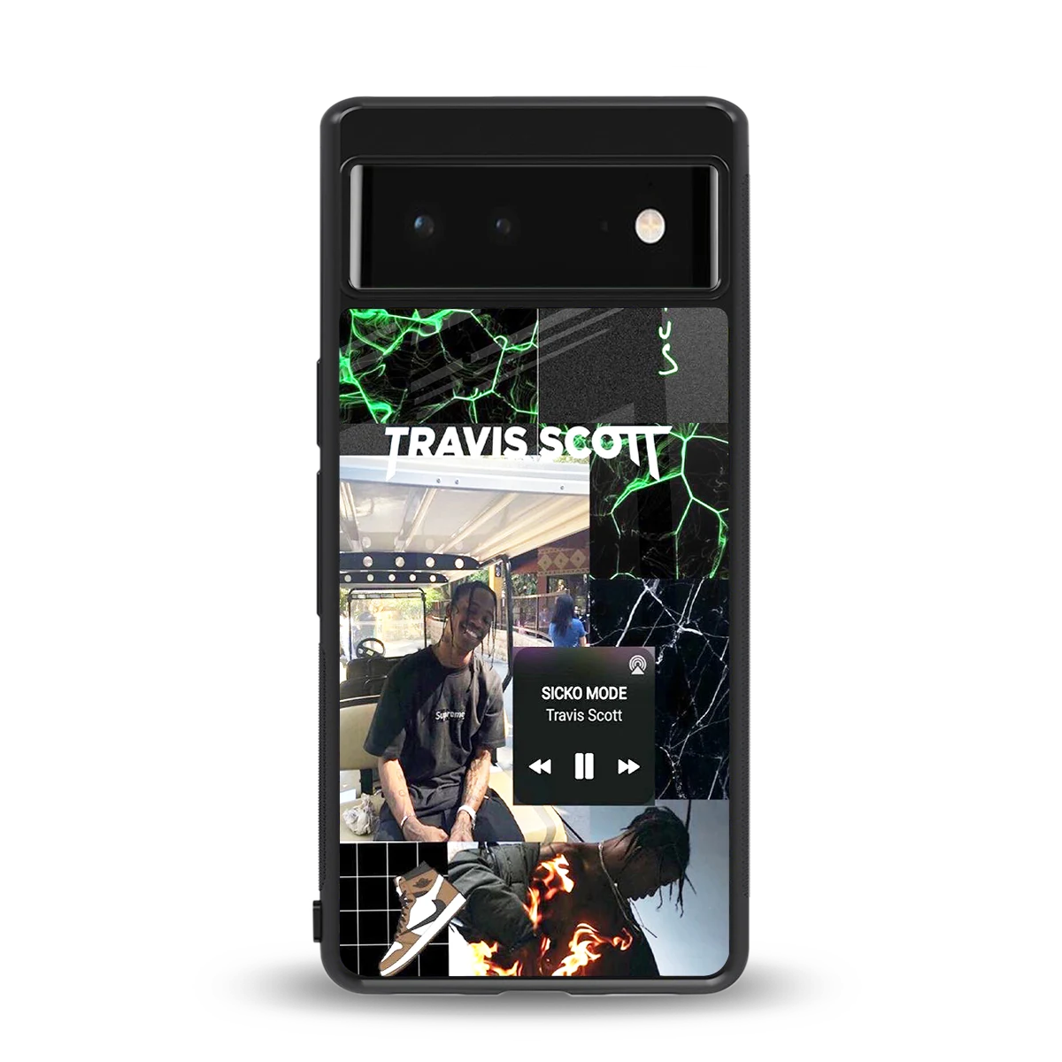 Travis Scott back phone cover | glass case for google pixel 6a