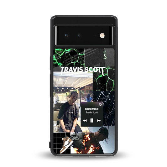 Travis Scott back phone cover | glass case for google pixel 6a