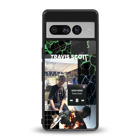 Travis Scott back phone cover | glass case for google pixel 7 pro