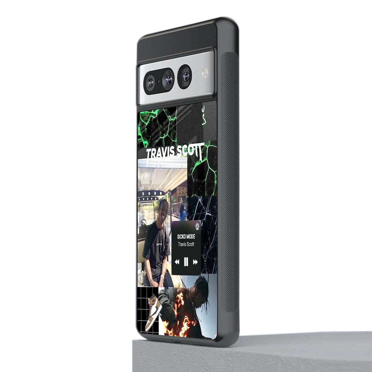 Travis Scott stylish phone case for google pixel 7 pro | glossy glass and slim fit