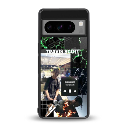 Travis Scott back phone cover | glass case for google pixel 8 pro