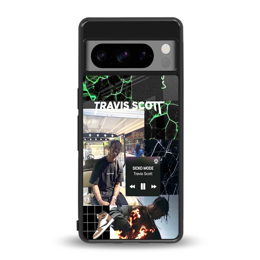 Travis Scott back phone cover | glass case for google pixel 8 pro