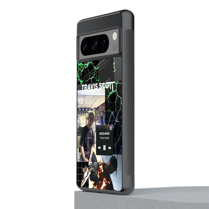 Travis Scott stylish phone case for google pixel 8 pro | glossy glass and slim fit