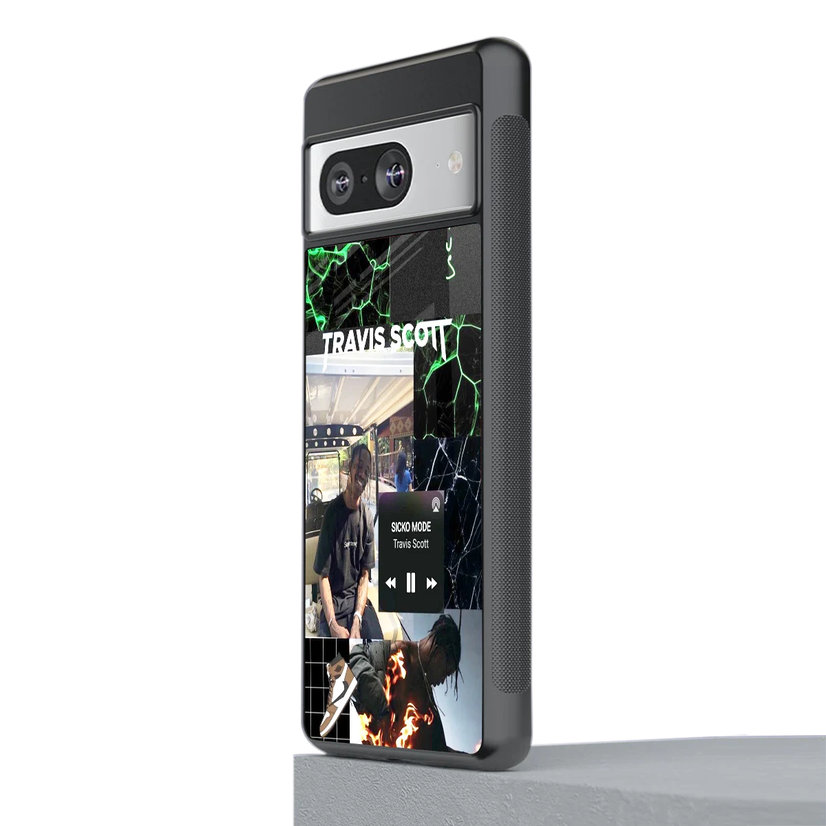 Travis Scott stylish phone case for google pixel 8 | glossy glass and slim fit