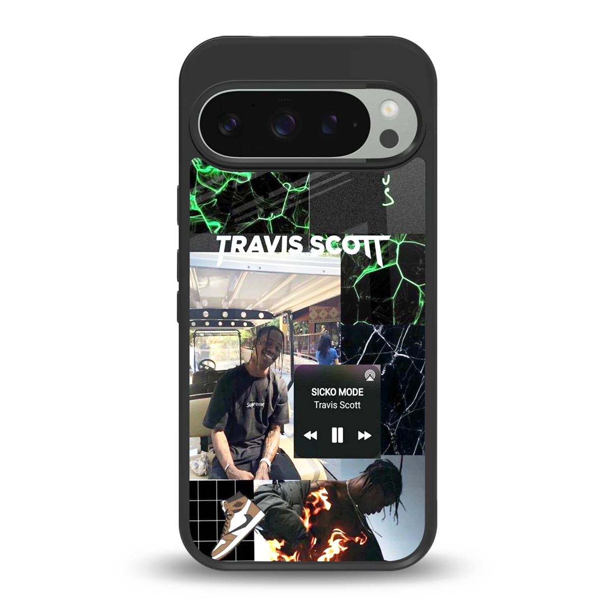 Travis Scott back phone cover | glass case for google pixel 9 pro xl