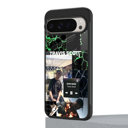 Travis Scott google pixel 9 pro mobile cover | shockproof glass phone case
