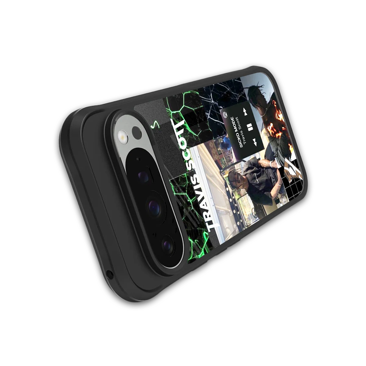 Travis Scott stylish phone case for google pixel 9 pro | glossy glass and slim fit