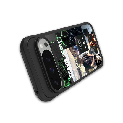 Travis Scott stylish phone case for google pixel 9 pro | glossy glass and slim fit
