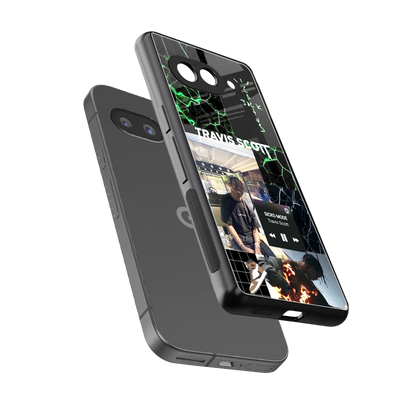 Travis Scott sleek google pixel 10a cover with tempered glass back and TPU edges