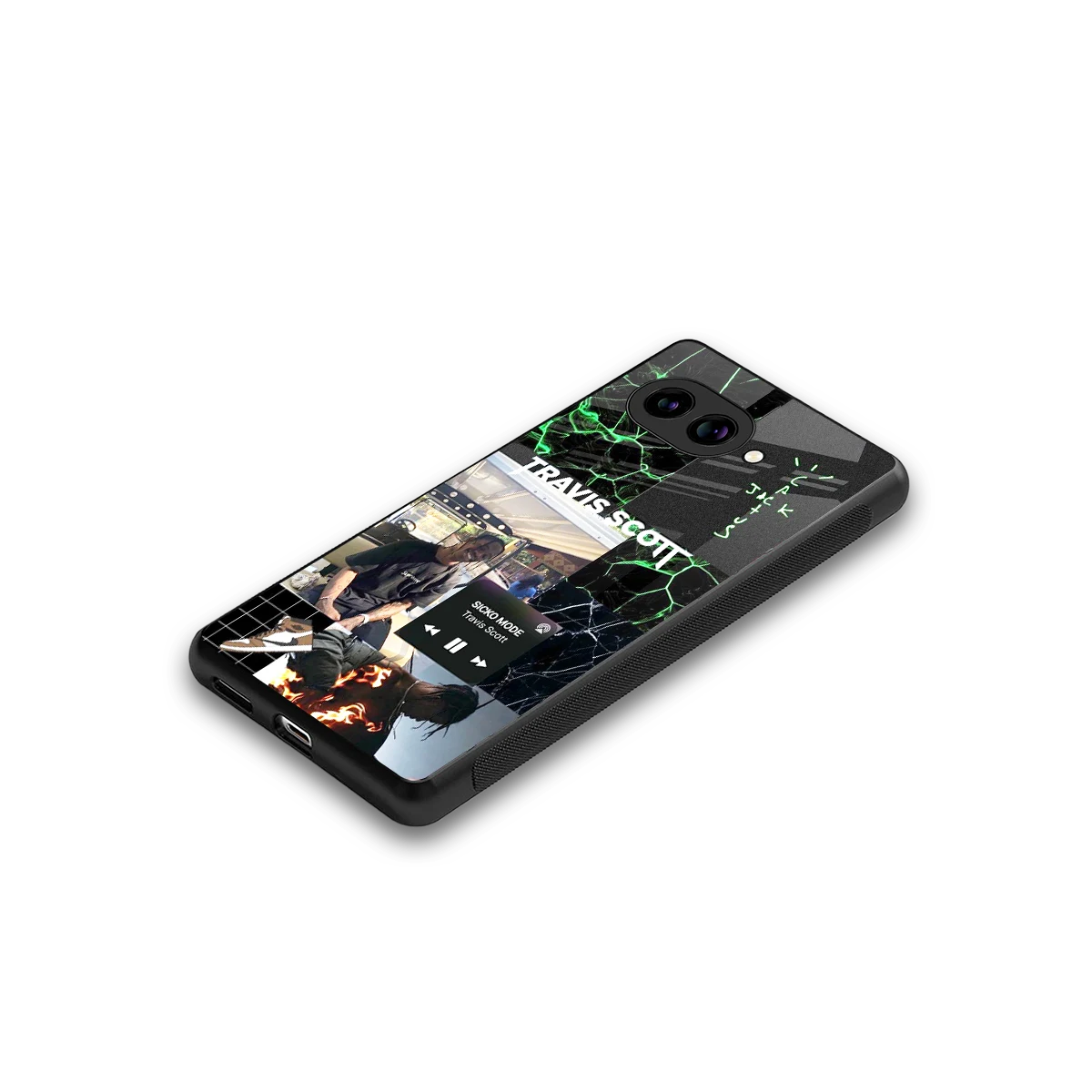 Travis Scott stylish phone case for google pixel 10a | glossy glass and slim fit