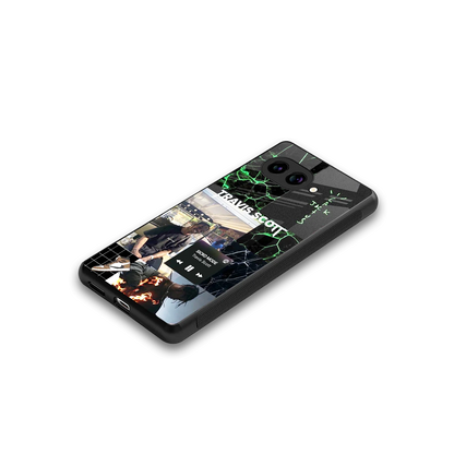 Travis Scott stylish phone case for google pixel 10a | glossy glass and slim fit