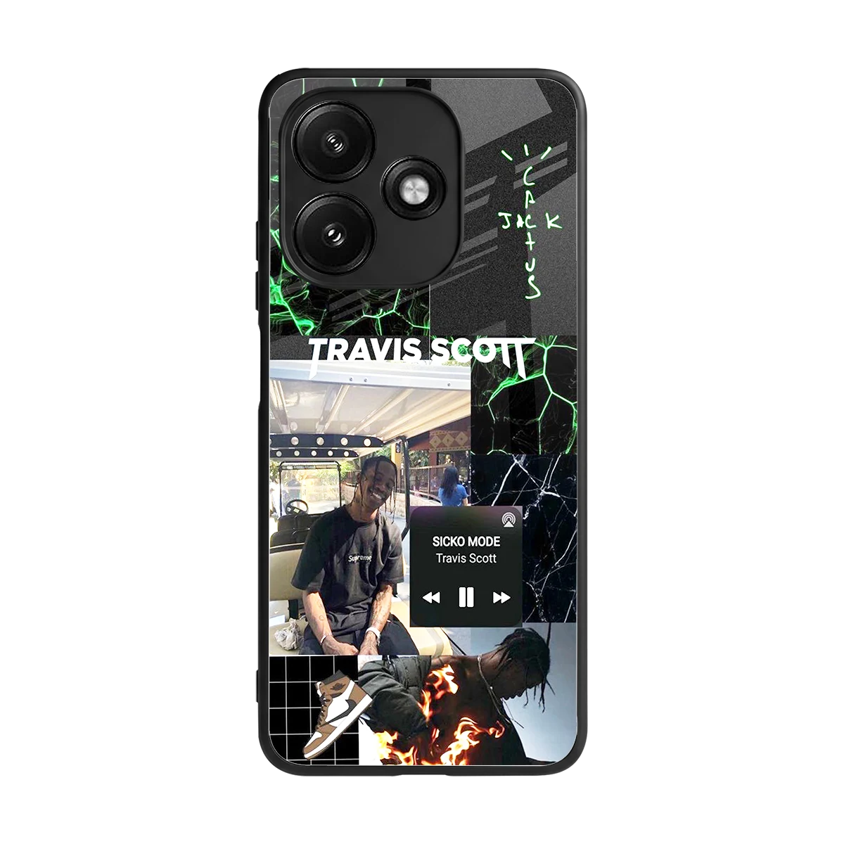 Travis Scott back phone cover | glass case for redmi 12 5g