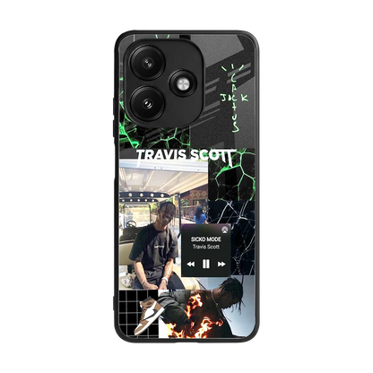 Travis Scott back phone cover | glass case for redmi 12 5g