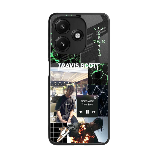 Travis Scott back phone cover | glass case for redmi 12 5g