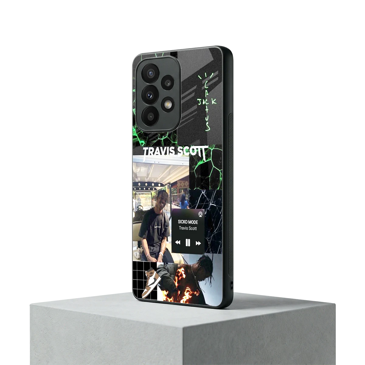 Travis Scott samsung galaxy a23 mobile cover | shockproof glass phone case
