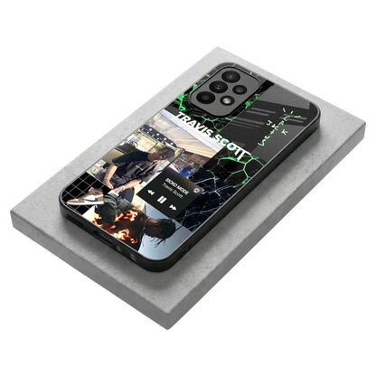 Travis Scott stylish phone case for samsung galaxy a23 | glossy glass and slim fit