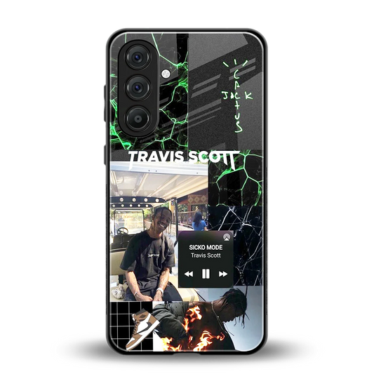 Travis Scott back phone cover | glass case for samsung galaxy m36 5g