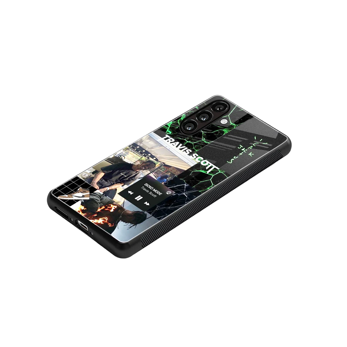 Travis Scott stylish phone case for samsung galaxy a55 5g | glossy glass and slim fit