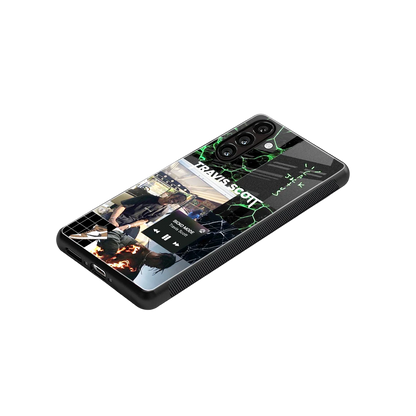 Travis Scott stylish phone case for samsung galaxy a55 5g | glossy glass and slim fit