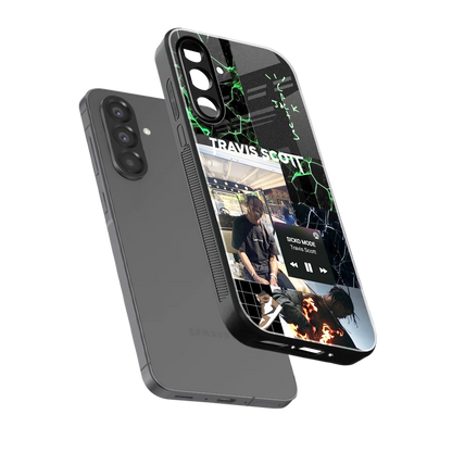 Travis Scott sleek samsung galaxy a17 5g cover with tempered glass back and TPU edges