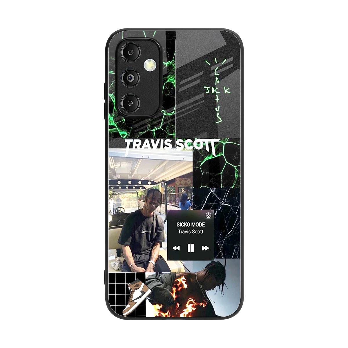 Travis Scott back phone cover | glass case for samsung galaxy m14 5g