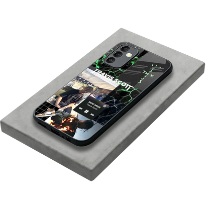 Travis Scott stylish phone case for samsung galaxy m14 5g | glossy glass and slim fit