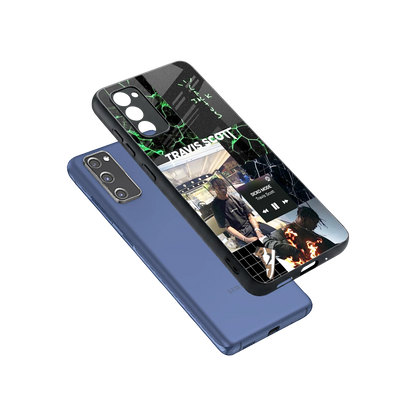 Travis Scott sleek samsung galaxy s20 fe cover with tempered glass back and TPU edges