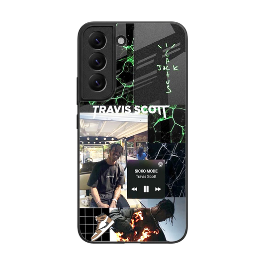 Travis Scott back phone cover | glass case for samsung galaxy s22
