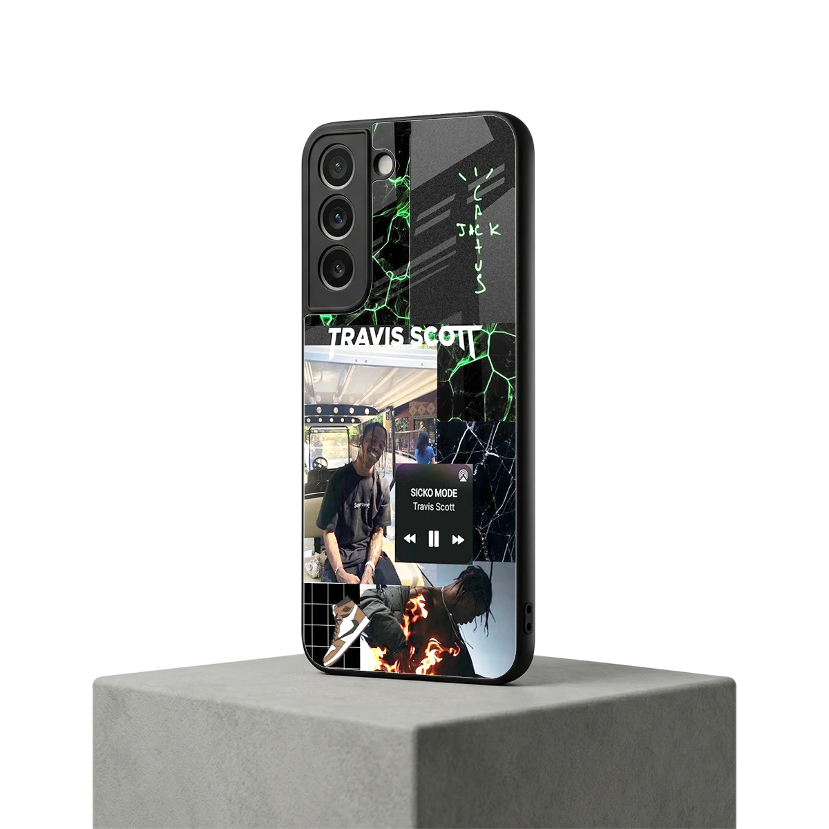 Travis Scott samsung galaxy s22 mobile cover | shockproof glass phone case