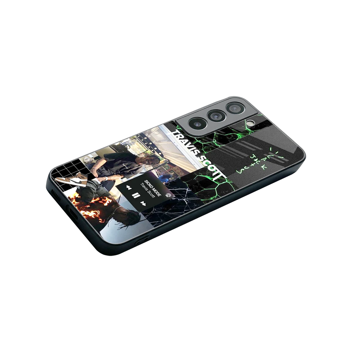 Travis Scott stylish phone case for samsung galaxy s22 | glossy glass and slim fit