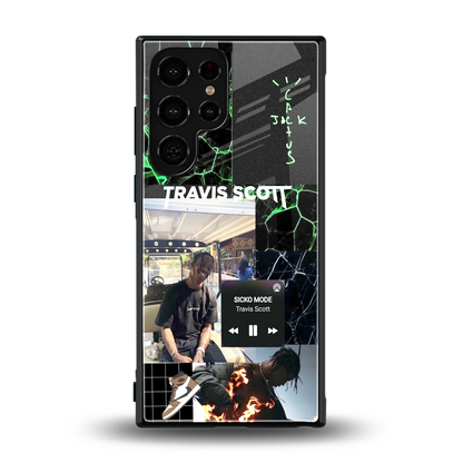 Travis Scott back phone cover | glass case for samsung galaxy s24 ultra