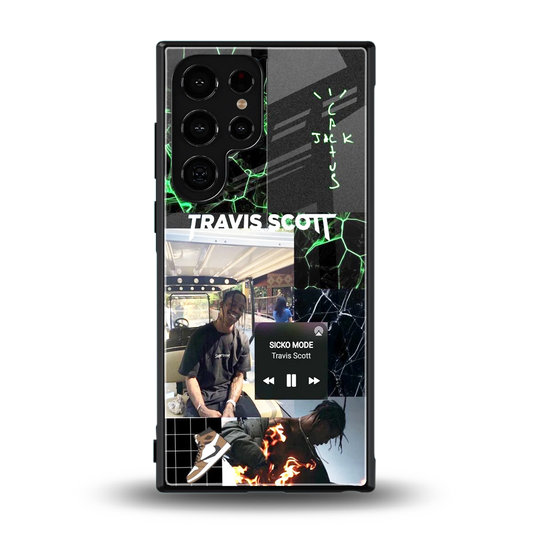 Travis Scott back phone cover | glass case for samsung galaxy s24 ultra