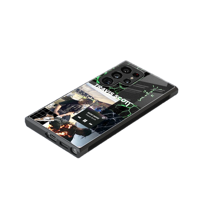 Travis Scott stylish phone case for samsung galaxy s24 ultra | glossy glass and slim fit