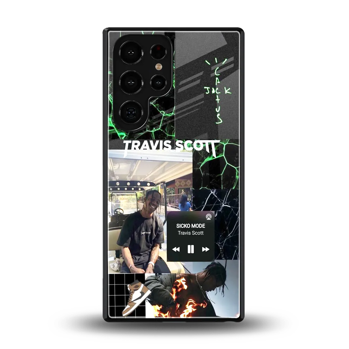 Travis Scott back phone cover | glass case for samsung galaxy s25 ultra