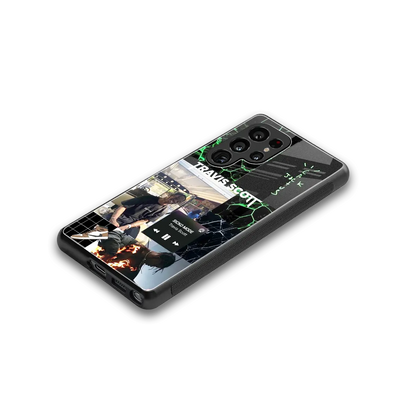 Travis Scott stylish phone case for samsung galaxy s25 ultra | glossy glass and slim fit